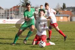 Bezirksliga - Saison 2023/24 - TSV Gaimersheim - FC Schwabing München - Nicolea Nechita (Nr.19 Gaimersheim) - Marvin Muzhaqui weiss Schwabing - Foto: Meyer Jürgen