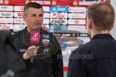 3. Liga - Saison 2023/24 - Rot-Weiss Essen - FC Ingolstadt 04 -  - Cheftrainer Michael Köllner (FCI)  im Interview mit Magenta Sport -  - XXXXX - Foto: Meyer Jürgen