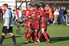 Kreisklasse - Saison 2022/2023 - SV Stammham - SC Steinberg - Der 1:0 Führungstreffer durch Michael Kraft rot Stammham - jubel - Foto: Meyer Jürgen