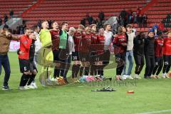 3.Liga - Saison 2022/2023 - FC Ingolstadt 04 -  MSV Duisburg - die Spieler bedanken sich bei den Fans - jubel - Foto: Meyer Jürgen