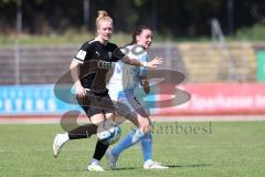 2. Fußball-Liga - Frauen - Saison 2023/2024 - FC Ingolstadt 04 - SG 99 Andernach - Nina Penzkofer (Nr.29 - FCI Frauen) - Kathrin Schermuly (Nr.5 - Andernach) - Foto: Meyer Jürgen