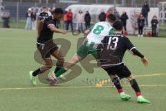 Landesliga Bayern - U17 - B-Junioren - Saison 2022/2023 - FC Ingolstadt 04 II - SV Schalding - Heining  -Ndukwu Dickson schwarz FCI - Lenni Dambeck #8 Schalding -  Foto: Meyer Jürgen