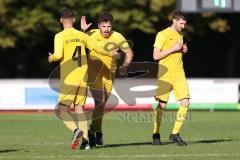 2023_10_22 - Kreisklasse - Saison 2023/24 - TSV Ingolstadt Nord - FC Gelbelsee - Der 1:2 Anschlusstreffer durch  Mathias Regler #5 Gelbelsee - jubel - Foto: Meyer Jürgen