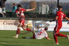 Kreisklasse - Saison 2022/2023 - SV Buxheim - SV Stammham - Simon Renn rot Stammham - Christian Schimmer weiss #5 Buxheim - Foto: Meyer Jürgen