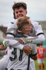 Bayernliga Nord - Saison 2026/27 - FC Ingolstadt 04 II - ASV Cham -  Der 1:0 Führungstreffer durch - Fabio Riedl weiss FCI - jubel - Timo Hengmith (Nr.10 - FCI II) - Foto: Meyer Jürgen