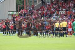 3. Liga - Saison 2025/26 - Energie Cottbus - FC Ingolstadt 04  - Die Spieler gehen auf das Spielfeld - XXXXX - Foto: Meyer Jürgen