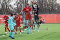 A-Junioren Bundesliga  - Saison 2023/24 - A-Junioren - FC Ingolstadt 04 - TSV 1860 München - Luca Lechner (Nr.5 - FC Ingolstadt 04 A-Jugend) - Avdija Erion Torwart München - Foto: Meyer Jürgen