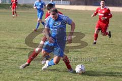 Kreisliga - Saison 2022/2023 - TSV Baar/Ebenhausen - SV Hundszell - Marcel Posselt blau Hundszell - Arthur Reimer rot Ebenhausen - Foto: Meyer Jürgen