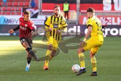 3. Liga; FC Ingolstadt 04 - Borussia Dortmund II; Marcel Costly (22, FCI) Akono Cyrill ( BVB2) Papadopoulos Antonios ( BVB2)