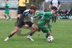Bezirksliga - Saison 2025/26 - TSV Ober./Unterhaunstadt - FC Gerolfing - Ahmet Altay (Nr.25 - FC Gerolfing) - Amadeus Taubert grau Ober./Unterhaunstadt - Foto: Meyer Jürgen