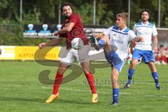 Kreisliga - Saison 2023/2024 - Türk SV Ingolstadt - TSV Mümchsmünster - Raphael Reichenberger rot Türk SV - Moritz Feigl weiss M-münster - Foto: Meyer Jürgen