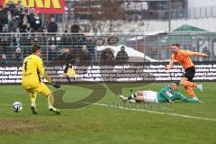 3. Liga; VfB Lübeck - FC Ingolstadt 04; Tor Jubel Treffer 0:1 Jannik Mause (7, FCI) Torwart Klewin Philipp ( VfB) Grupe Tommy ( VfB)