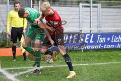 Toto-Pokal; VfB Eichstätt - FC Ingolstadt 04; Zweikampf Kampf um den Ball an der Eckfahne Tobias Bech (11, FCI) Fabian Eberle (Nr.10 - VfB)