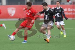 Bayernliga Nord - Saison 2023/24 - FC Ingolstadt 04 II - DJK Ammerthal - Valentin Hoti (Nr.6 - FCI) - Koc Deniz schwarz Ammerthal -  - Foto: Meyer Jürgen