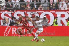 3. Liga; Energie Cottbus - FC Ingolstadt 04;Zweikampf Kampf um den Ball Deniz Zeitler (38, FCI) Halbauer Phil (11 EC)