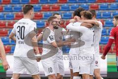 3. Liga - SpVgg Unterhaching - FC Ingolstadt 04 - Tor Jubel Francisco Da Silva Caiuby (13, FCI) 0:1, Dennis Eckert Ayensa (7, FCI) Marc Stendera (10, FCI) Stefan Kutschke (30, FCI)