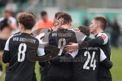 Bezirksliga - Saison 2024/25 - FC Gerolfing - VFB Eichstätt II - Der 0:1 Führungstreffer durch Samuel Schmid schwarz Eichstätt - jubel -  - XXXXX - Foto: Meyer Jürgen