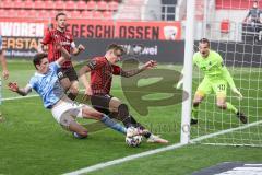 3. Liga - FC Ingolstadt 04 - TSV 1860 München - Dennis Eckert Ayensa (7, FCI) Steinhart Phillipp (36, 1860) Torwart Kretzschmar Tom (40, 1860) Torchance Marcel Gaus (19, FCI)