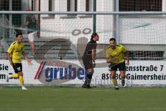 Kreisliga - Saison 2023/2024 - FC Gerolfing - FC Hitzhofen/Oberzell - Der 0:1 Führungstreffer durch Faruk Rencber gelb #6 Hitzhofen - Michael Oblinger Torwart Gerolfing - jubel - Foto: Meyer Jürgen