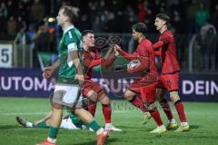 3. Liga; 1. FC Schweinfurt 05 - FC Ingolstadt 04; Tor Jubel Treffer Ausgleich Yann Sturm (7, FCI) Jonas Scholz (15, FCI) Julian Kügel (29, FCI)