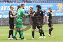 3. Liga - MSV Duisburg - FC Ingolstadt 04 - vor dem Spiel, Torwart Fabijan Buntic (24, FCI) Robin Krauße (23, FCI) Francisco Da Silva Caiuby (13, FCI) Tobias Schröck (21, FCI) Björn Paulsen (4, FCI) Marc Stendera (10, FCI)