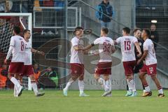Toto Pokal; TSV Landsberg - FC Ingolstadt 04; Tor Jubel Treffer Mads Borchers (9, FCI) Simon Lorenz (32, FCI) Jonas Scholz (15, FCI) Max Besuschkow (17, FCI)