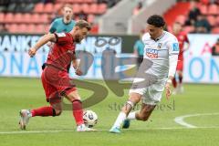 3. Liga; FC Ingolstadt 04 - SSV Ulm; Yannick Deichmann (20, FCI) Zweikampf Kampf um den Ball David Jonas (15 Ulm)
