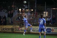 Landesliga - Saison 2026/27 - SV Manching - VFB Durach - Vincent Amann (Nr.5 - SV Manching) - Niklas Eggensperger blau Durach  - Foto: Meyer Jürgen