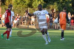 Toto Pokal - Saison 2022/2023 - SpVgg Heßdorf - FC Ingolstadt 04 - Der 0:3 Führungstreffer durch Moussa Doumbouya (Nr.27 - FCI) - Jubel - Foto: Meyer Jürgen