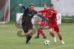 Kreisklasse - Saison 2024/25- Türkisch SV Ingolstadt - FC Gelbelsee-  - Avni Avdijaj rot Türkisch - Hermann Krammel schwarz Gelbelsee links - Foto: Meyer Jürgen