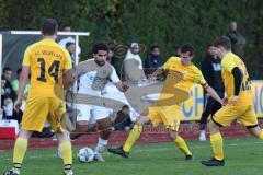 2023_10_22 - Kreisklasse - Saison 2023/24 - TSV Ingolstadt Nord - FC Gelbelsee - Aderahim Zerbane weiss Ing Nord - Patrick Regler gelb mitte Gelbelsee - Foto: Meyer Jürgen