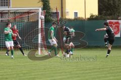 Kreisliga - Saison 2023/24 - Türkisch SV Ing - FC Gerolfing -  - Michael Oblinger Torwart Gerolfing - Daniel Drotleff schwarz Türkisch - Marijan Maricic schwarz Türkisch #6 - Foto: Meyer Jürgen