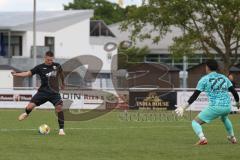 Bezirksliga - Saison 2024/25- TSV Gaimersheim - FC Fatih Ingolstadt - Nico von Swiontek Brzezinski (Nr.17 - TSV Gaimersheim) - Ömer Ilgen Torwart Fatih - Foto: Meyer Jürgen