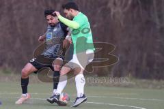 Bezirksliga - Saison 2025/26 - FC Fatih Ingolstadt - TSV 54 - DJK München - Murat Sucuoglu (Nr.9 - FC Fatih) - Mustafa Yemin schwarz München - Foto: Meyer Jürgen