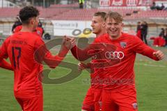 Bayernliga Süd - Saison 2021/2022 - FC Ingolstadt 04 II - TürkAugsburg - Der 1:0 Führungstreffer durch Meikis Fabio (#19 FCI) - jubel - Foto: Meyer Jürgen