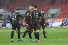 2.BL; FC Ingolstadt 04 - Erzgebirge Aue; Tor Jubel Treffer Visar Musliu (16, FCI) Patrick Schmidt (32, FCI)