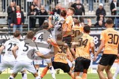 3. Liga; SV Sandhausen - FC Ingolstadt 04; Zweikampf Kampf um den Ball Sebastian Grönning (11, FCI) Greil Patrick (24 SVS) Knipping Tim (4 SVS) Yannick Deichmann (20, FCI) Simon Lorenz (32, FCI) Lukas Fröde (34, FCI)