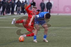 A-Junioren - Bundesliga Süd FC Ingolstadt 04 - TSG 1899 Hoffenheim - Benedikt Schwarzensteiner (Nr.18 - FCI A-Junioren) - Micheler Florian blau Hoffenheim -  Foto: Meyer Jürgen