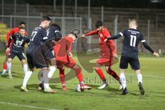 Bayernliga Süd - Saison 2022/2023 - FC Ingolstadt 04 -  VFB Hallbergmoos - Gashi Egson (Nr.9 - Fc Ingolstadt 04 II) - Karaogul Ishak (Nr.10 - Fc Ingolstadt 04 II) - Foto: Meyer Jürgen