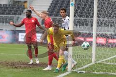 3. Liga; TSV Havelse - FC Ingolstadt 04; Torchance verpasst Fredrik Carlsen (8, FCI) Torwart Opitz Tom (1 TSV) Schumacher Kevin (10 TSV) Duah Dennis (15 TSV)