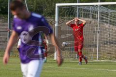 Bayernliga Süd - Saison 2021/2022 - FC Ingolstadt 04 II - Schwaben Augsburg - Meikis Fabio (#19 FCI) enttäuscht nach vergebener Torchance - Foto: Meyer Jürgen