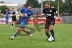 Bezirksliga - Saison 2025/26- TSV Gaimersheim - ASV Dachau - Nicolae Nechita (Nr.19 - TSV Gaimersheim) - Thomas Rieger blau Dachau - Foto: Meyer Jürgen