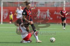 2. Bundesliga Frauen - Saison 2024/25 - FC Ingolstadt 04 Frauen - SC Freiburg II - Ivana Slipcevic (Nr.8 - FCI Frauen) - Sadikou Nailatou weiss Freiburg - Foto: Meyer Jürgen