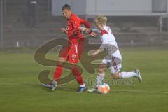 B - Junioren - Bayernliga - U17 - FC Ingolstadt 04 - 1. FC Nürnberg II -  Polat Arel rot FC Ingolstadt - Eichner Benjamin weiss Nürnberg - Foto: Meyer Jürgen