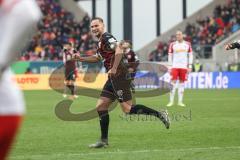 2.BL; SSV Jahn Regensburg - FC Ingolstadt 04; Tor Jubel Treffer Christian Gebauer (22, FCI) Michael Heinloth (17, FCI)