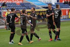 3. Liga - MSV Duisburg - FC Ingolstadt 04 - Tor Jubel Dennis Eckert Ayensa (7, FCI) Marc Stendera (10, FCI) Marcel Gaus (19, FCI) Stefan Kutschke (30, FCI) Filip Bilbija (35, FCI)