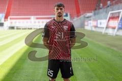 Arian Llugiqi (25, FCI) ; FC Ingolstadt 04;
3.Liga, Porträttermin 2023/2024