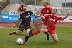 2. Fußball-Liga - Frauen - Saison 2022/2023 - FC Ingolstadt 04 - FFC Turbine Potsdam II - Leni Fohrer (Nr.15 - FCI Frauen) -  König Ami rot Potsdam #2- Brockman Joy #13 rot Potsdam - Foto: Meyer Jürgen