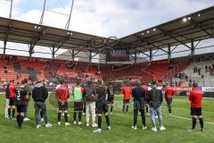 2.BL; FC Ingolstadt 04 - FC Hansa Rostock; Spiel ist aus, 0:0 unentschieden, das Team verabschiedet sich im letzten Heimspiel von den Fans