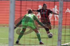 2. Bundesliga Frauen - Saison 2024/25 - FC Ingolstadt 04 Frauen - SC Sand - Pija Reininger (Nr.21 - FCI Frauen) - Baum Jule Torwart Sand - Foto: Meyer Jürgen